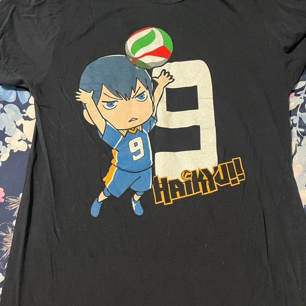 Haiku Black and Blue Anime Graphic Tee